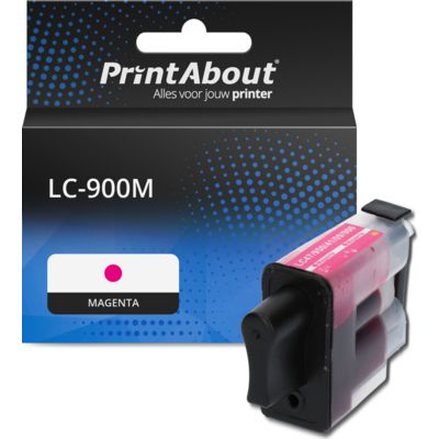 PrintAbout Huismerk vervangt Brother LC-900M Inktcartridge Magenta