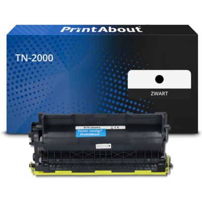 PrintAbout Huismerk vervangt Brother TN-2000 Toner Zwart