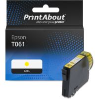 Huismerk Epson T061 (C13T061440) Inktcartridge Geel