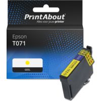 Huismerk Epson T071 (C13T071440) Inktcartridge Geel