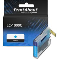 PrintAbout Huismerk vervangt Brother LC-1000C Inktcartridge Cyaan
