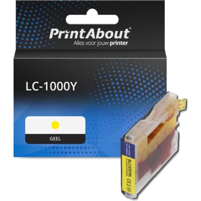 PrintAbout Huismerk vervangt Brother LC-1000Y Inktcartridge Geel