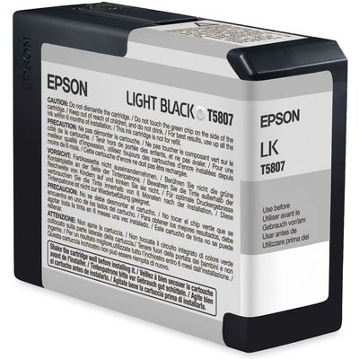 Epson T580 (C13T580700) Inktcartridge Licht-zwart