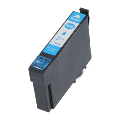 Huismerk Epson T0802 Inktcartridge Cyaan