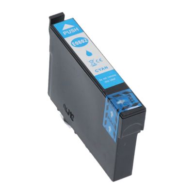 Huismerk Epson T0802 Inktcartridge Cyaan