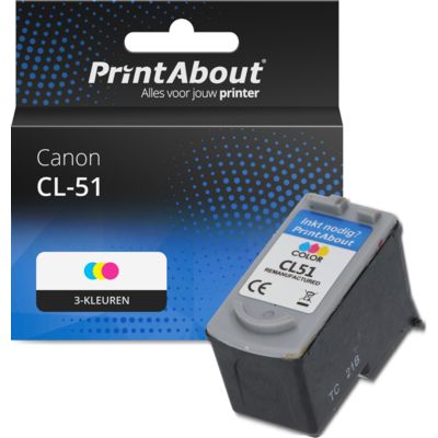 Huismerk Canon CL-51 Inktcartridge 3-kleuren Hoge capaciteit