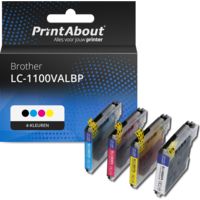 Huismerk Brother LC-1100VALBP Inktcartridge 4-kleuren Multipack