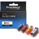 Huismerk Canon CLI-521 CMYK Inktcartridge 4-kleuren Multipack