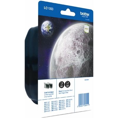 Brother LC-1000BKBP2 Inktcartridge 2x Zwart - Multipack