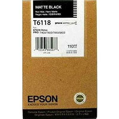 Epson T6118 (C13T611800) Inktcartridge Mat-zwart