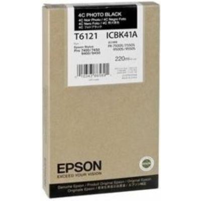 Epson T6121 (C13T612100) Inktcartridge Foto-zwart