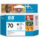 HP 70 (C9407A) Inktcartridge Zwart + licht-grijs