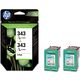 HP 343 (CB332EE) Inktcartridge 2x 3-kleuren - Multipack