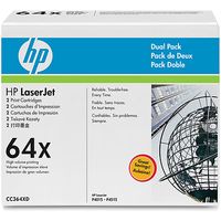 HP 64X (CC364XD) Toner 2x Zwart Hoge capaciteit - Multipack