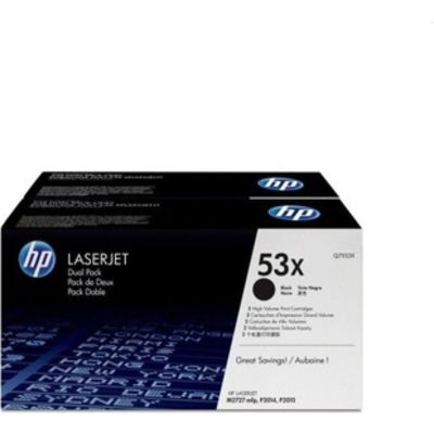 HP 53X (Q7553XD) Toner 2x Zwart - Multipack - Hoge capaciteit