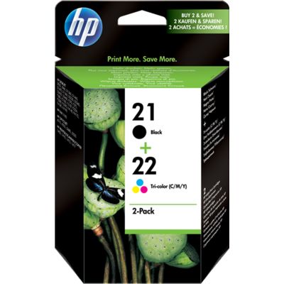 HP 21+22 (SD367AE) Inktcartridge Zwart + 3 kleuren Multipack