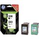 HP 338+343 (SD449EE) Inktcartridge Zwart + 3 kleuren Multipack