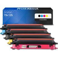 Huismerk Brother TN-135 Toner 4-kleuren Multipack Hoge capaciteit