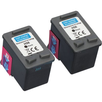 Huismerk HP 56 (C6656AE) Inktcartridge Zwart Multipack