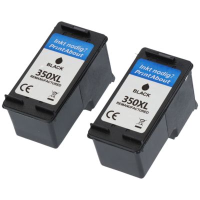 Huismerk HP 350XL (CB336EE) Inktcartridge 2x Zwart Hoge capaciteit - Multipack