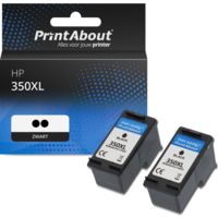 Huismerk HP 350XL (CB336EE) Inktcartridge 2x Zwart Hoge capaciteit - Multipack