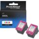 Huismerk HP 300XL (CC644EE) Inktcartridge 2x 3-kleuren Hoge capaciteit - Multipack