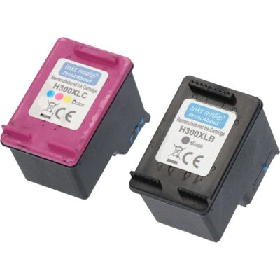 Huismerk HP 300XL (CC641EE) Inktcartridge Zwart + 3 kleuren Multipack Hoge capaciteit