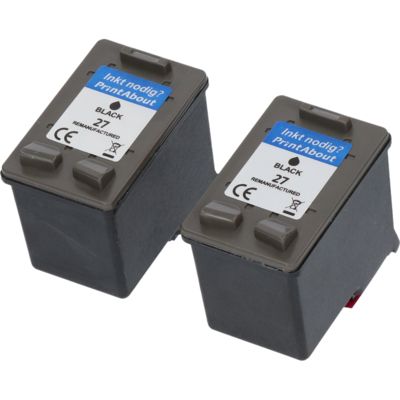 Huismerk HP 27 (C8727AE) Inktcartridge 2x Zwart - Multipack