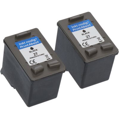 Huismerk HP 27 (C8727AE) Inktcartridge 2x Zwart - Multipack