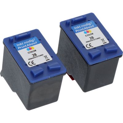 Huismerk HP 28 (C8728A) Inktcartridge 2x 3-kleuren - Multipack