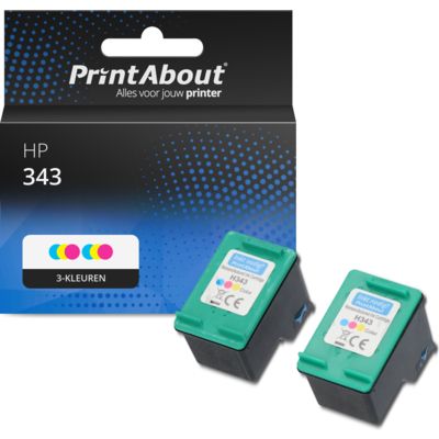 Huismerk HP 343 (C8766EE) Inktcartridge 3-kleuren Multipack