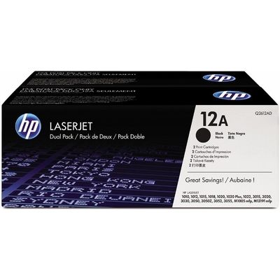HP 12A (Q2612AD) Toner 2x Zwart - Multipack