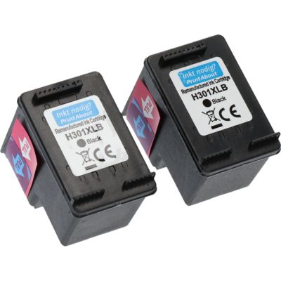 Huismerk HP 301XL (D8J45AE) Inktcartridge 2x Zwart Hoge capaciteit - Multipack