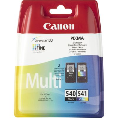 Canon PG-540 / CL-541 Inktcartridge Multipack Zwart + 3 kleuren