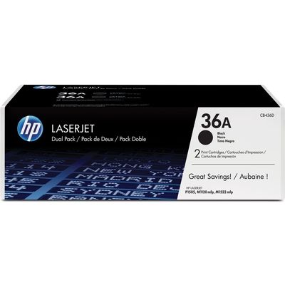 HP 36A (CB436AD) Toner 2x Zwart - Multipack 