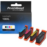 Huismerk Lexmark 100XL (14N1068E) Inktcartridge 4-kleuren Multipack Hoge capaciteit