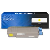 Huismerk OKI 43872305 Toner Geel