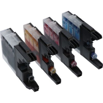 PrintAbout Huismerk vervangt Brother LC-1280XLVALBP Inktcartridge 4-kleuren Multipack Hoge capaciteit