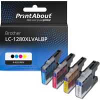 Huismerk Brother LC-1280XLVALBP Inktcartridge 4-kleuren Multipack Hoge capaciteit