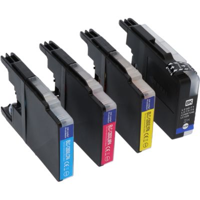 PrintAbout Huismerk vervangt Brother LC-1240VALBP Inktcartridge 4-kleuren Multipack