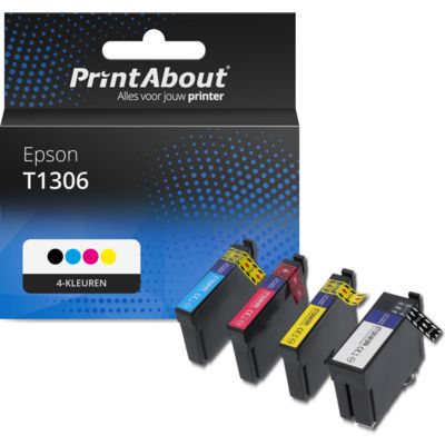 Huismerk Epson T1306 Inktcartridge 4-kleuren Multipack Hoge capaciteit