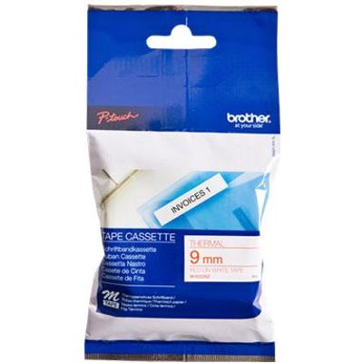 Brother M-K222 Tape Rood op wit (9 mm)