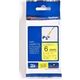 Brother TZe-FX611 Tape Zwart op geel (6 mm)