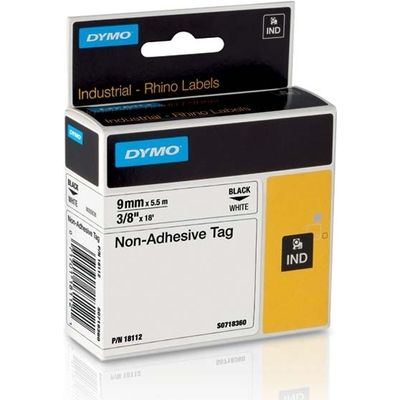 Dymo 18112 (S0718360) Tape Zwart op wit (9 mm)