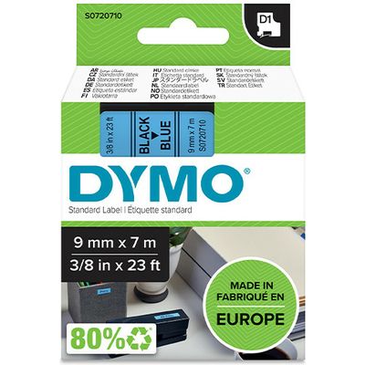 Dymo 40916 (S0720710) Tape Zwart op blauw (9 mm)