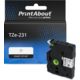 PrintAbout Huismerk vervangt Brother TZe-231 Tape Zwart op wit (12 mm)