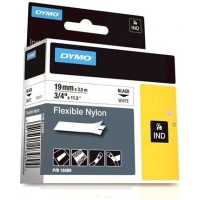 Dymo 18489 (S0718120) Tape Zwart op wit (19 mm)