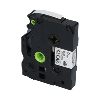 PrintAbout Huismerk vervangt Brother TZe-121 Tape Zwart op transparant (9 mm)