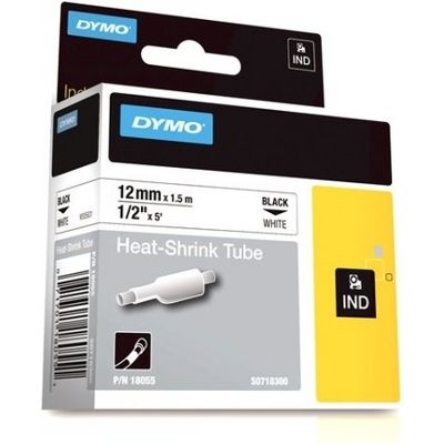 Dymo 18055 (S0718300) Tape Zwart op wit (12 mm)