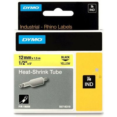 Dymo 18056 (S0718310) Tape Zwart op geel (12 mm)